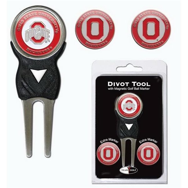 Team Golf Ohio State Buckeyes Golf Divot Tool with 3 Markers 3755622845